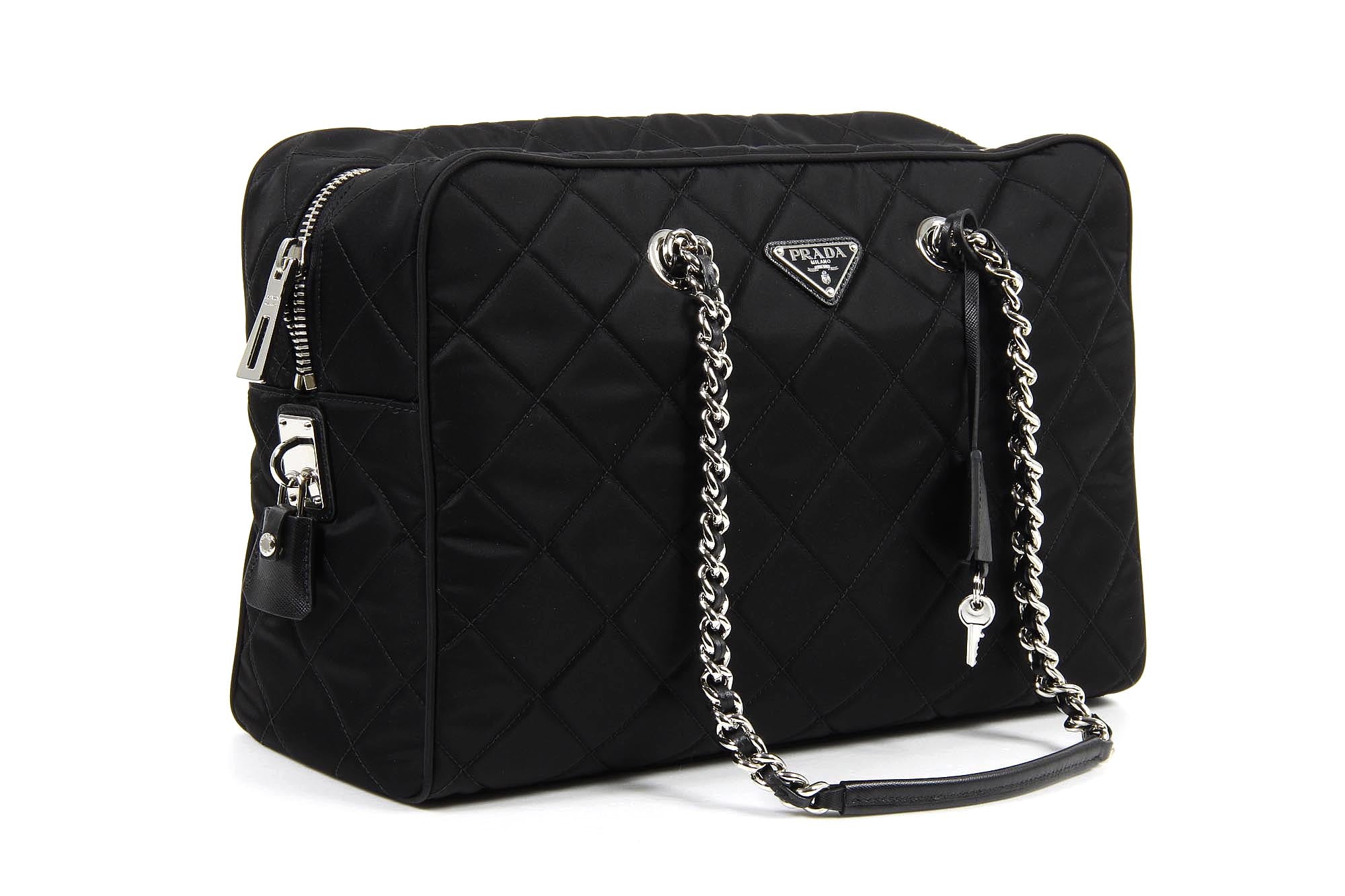 Bolso acolchado Prada BL0774 Nero Tessuto Impuntu