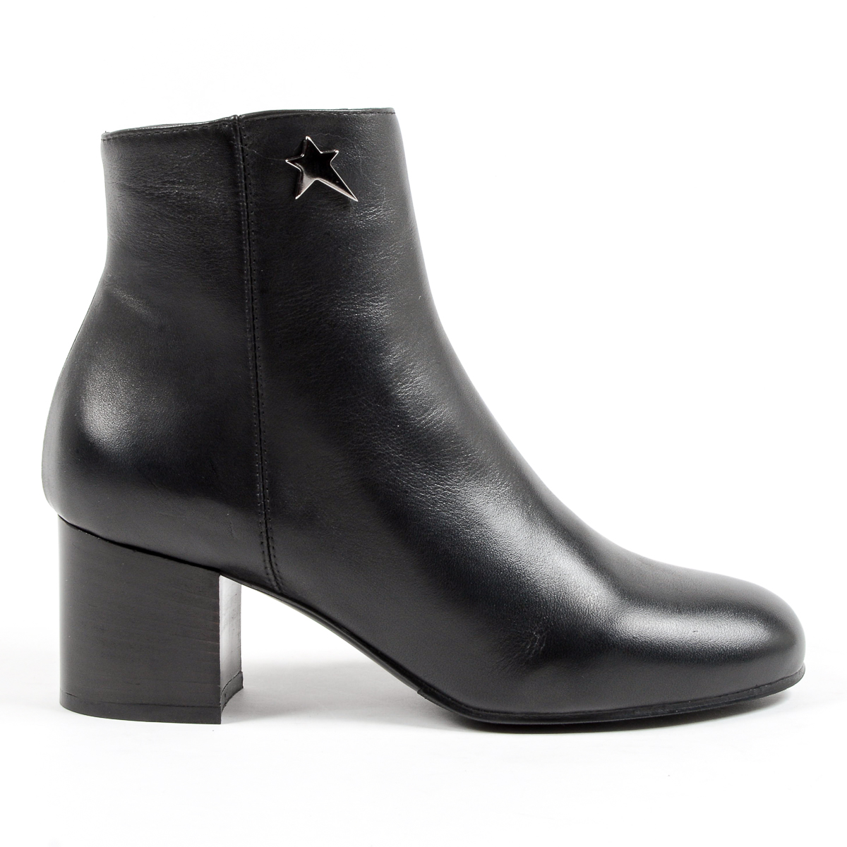Andrew Charles Womens Heeled Ankle Boot Black COOPER
