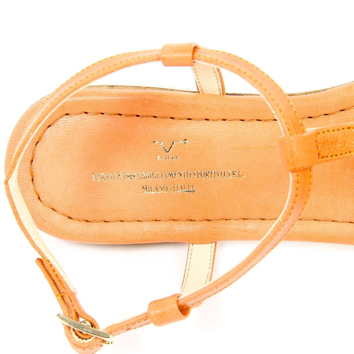V 1969 Italia Sandalia plana para mujer naranja LISA