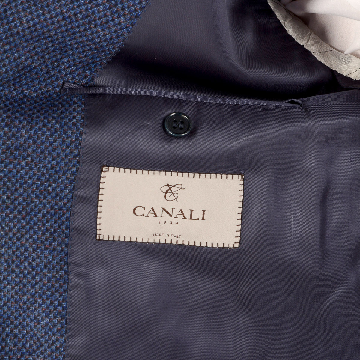 Chaqueta Canali para hombre de manga larga azul