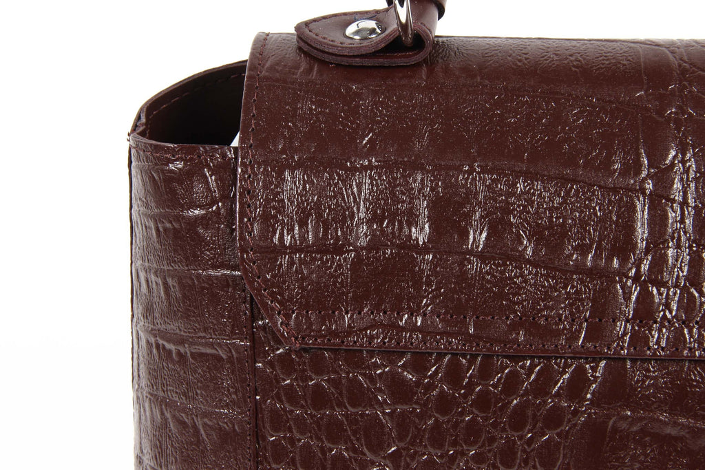 Bolso de mano para mujer V 1969 Italia ARC01 MOIRA COCCO BORDEAUX