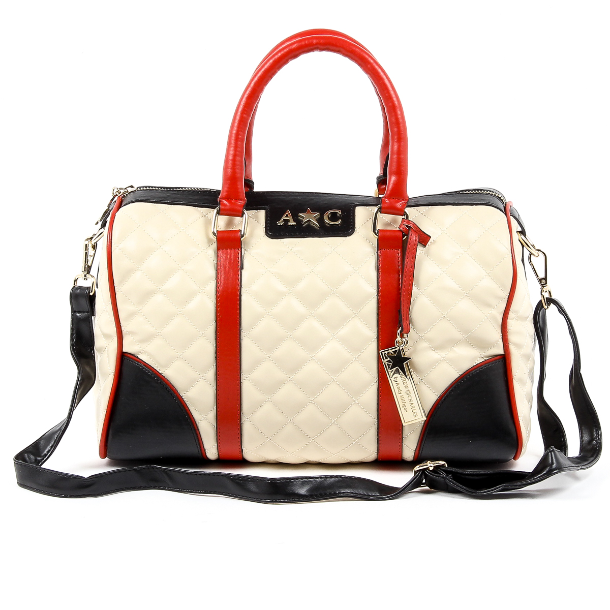 Andrew Charles Womens Handbag Beige ABBIE