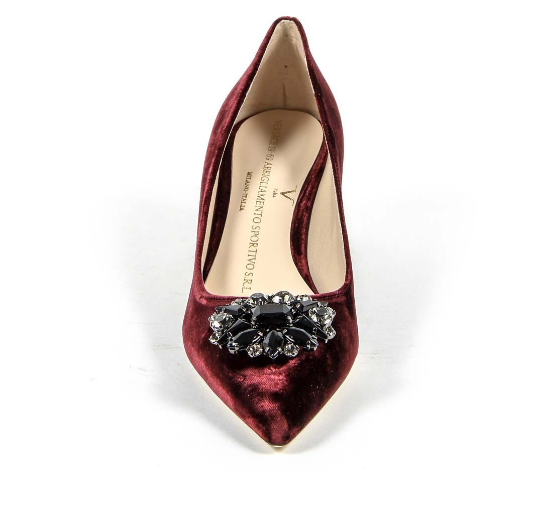 V 1969 Italia Zapatos de salón para mujer 3109244 VELLUTO BURDEOS