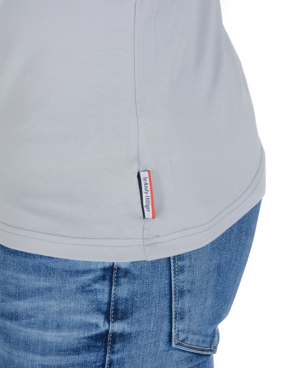 Camiseta Andrew Charles para hombre, manga larga, Selma, gris claro, talla 14