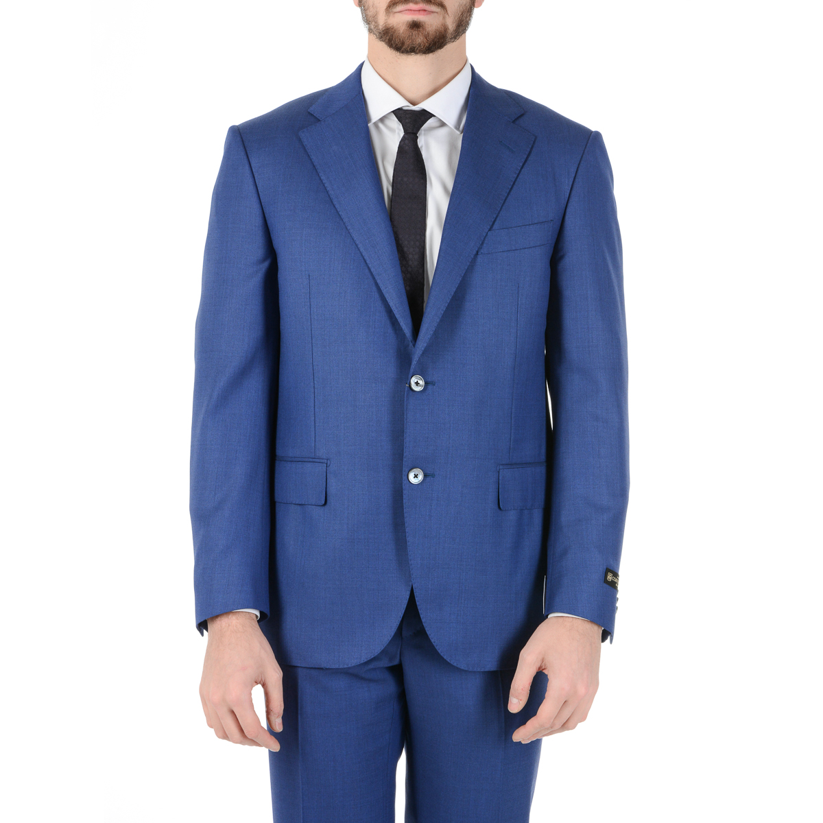 Corneliani Mens Suit Long Sleeves Blue Super 110's