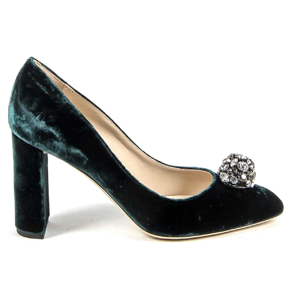 Zapatos de salón para mujer V 1969 Italia 3102045 VELLUTO VERDE