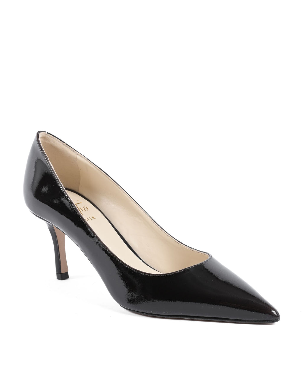 19V69 Italia Zapatos de salón para mujer Marrón oscuro INES65 CHAROL CHOCOLATE NEGRO