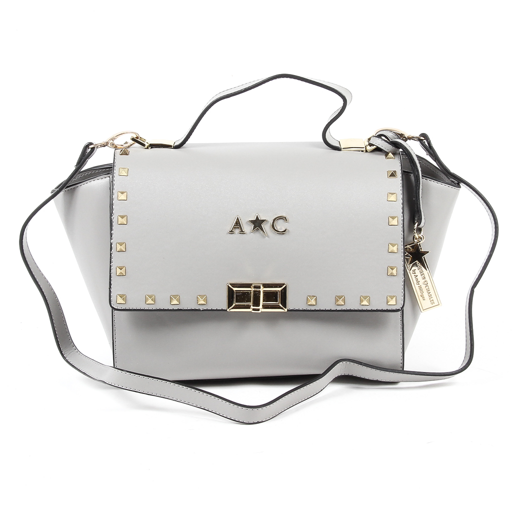 Bolso de mano Andrew Charles para mujer gris claro JAIME