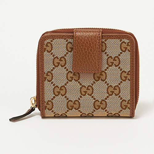 Cartera Gucci Original GG de lona y piel en color beige y marrón