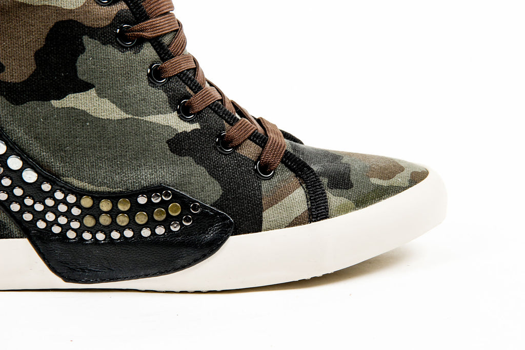 Zapatillas altas Olo para mujer 71N10 71 GRETA CANVAS PATCH ROCK
