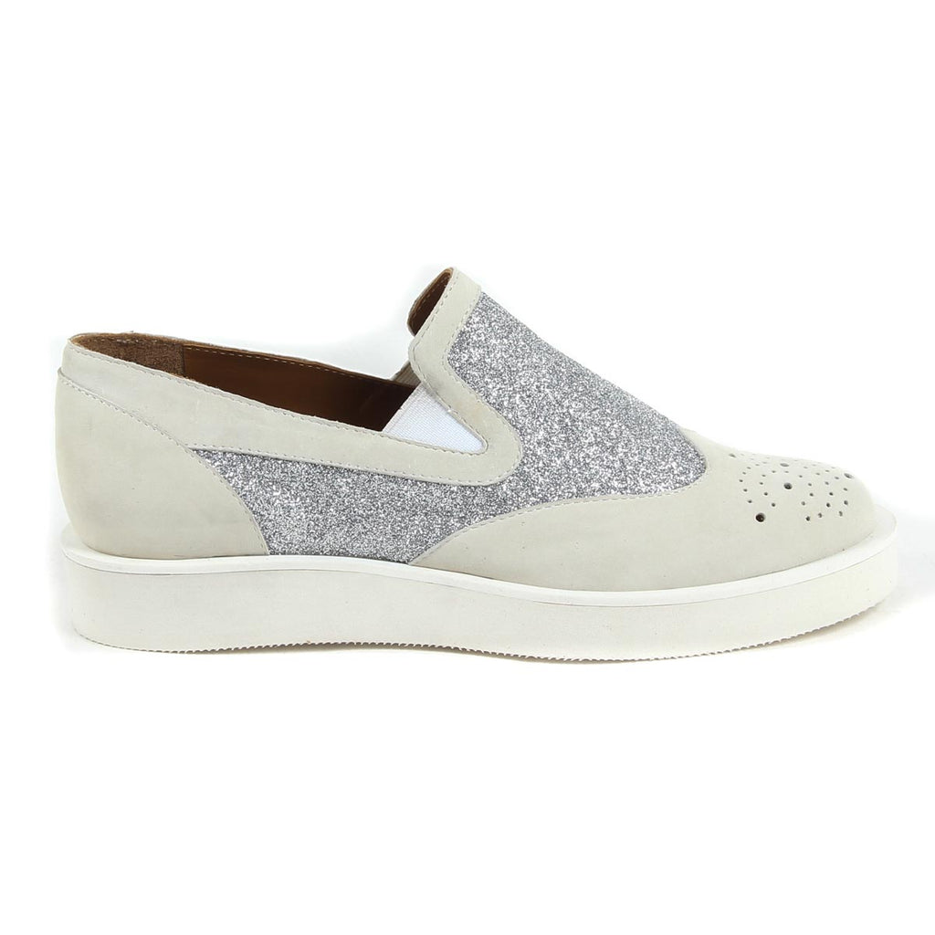V 1969 Italia Zapatillas sin cordones para mujer 302126 NABUK YOMO MILKY GLIT ARG