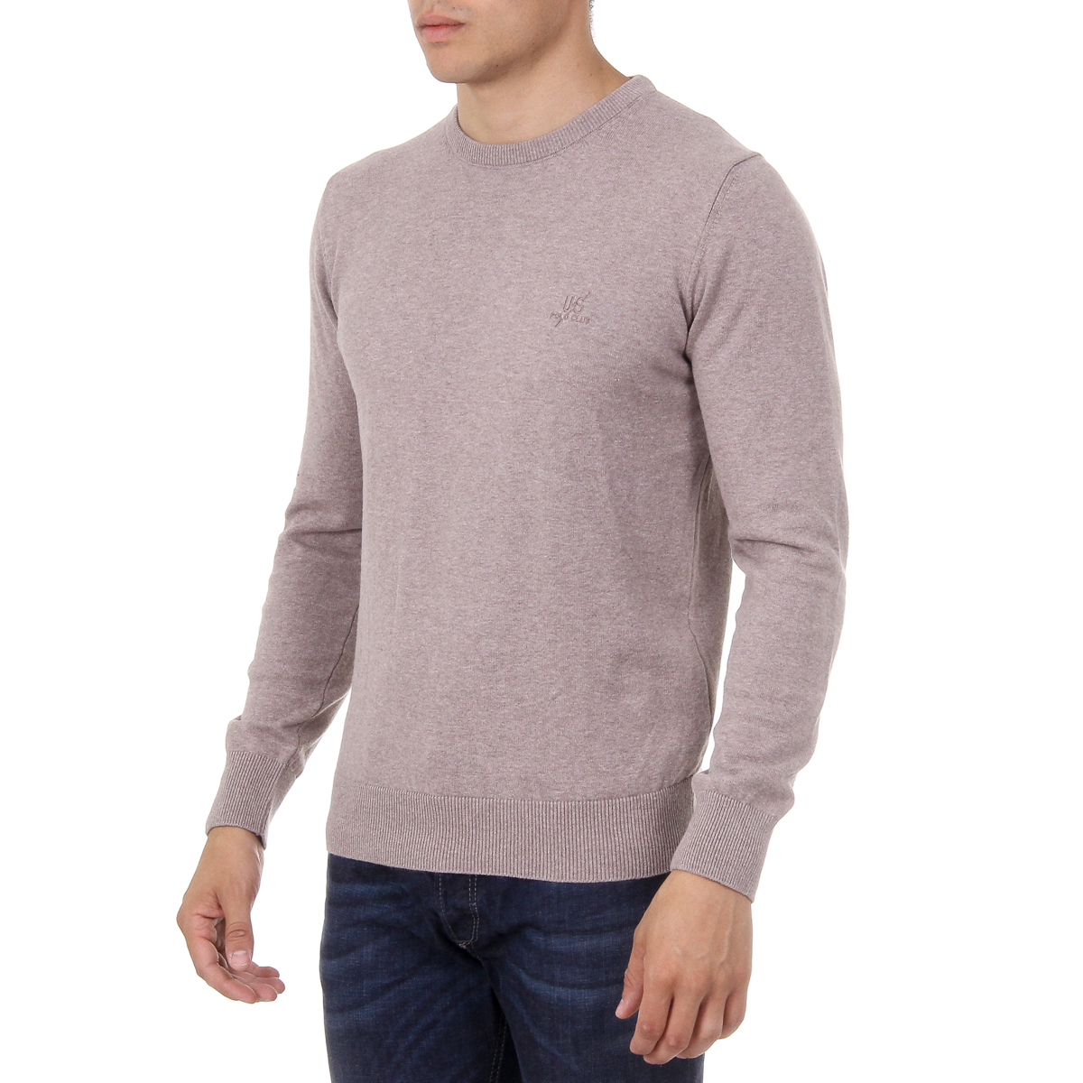 Suéter de hombre Ufford & Suffolk Polo Club de manga larga y cuello redondo PULLRUS100 VISON