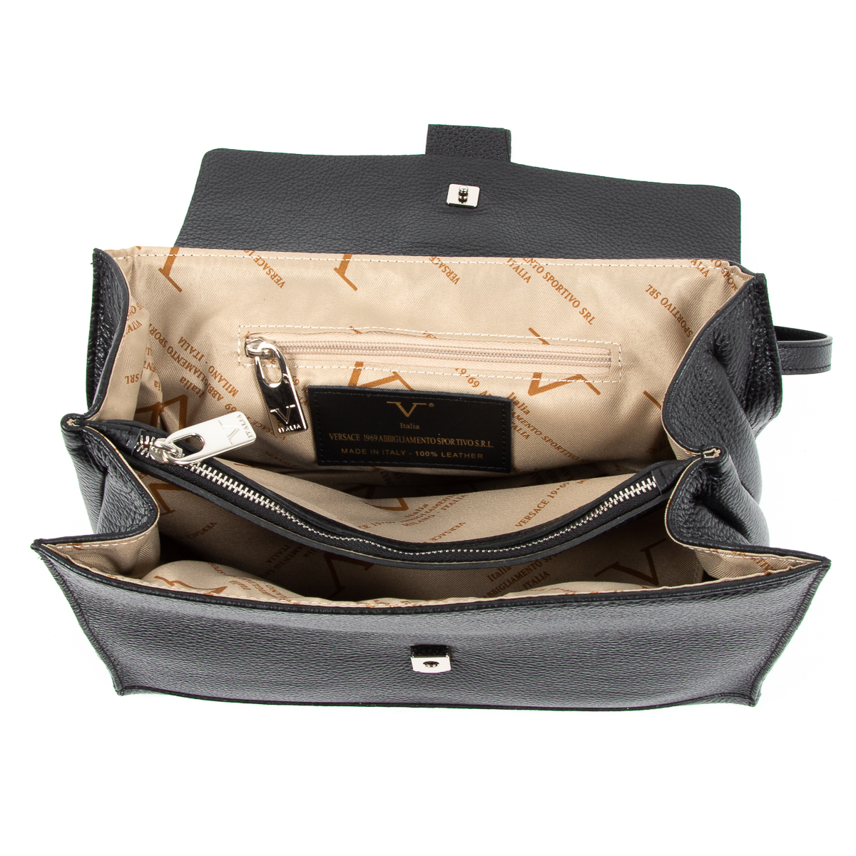 V 1969 Italia Womens Handbag Black ELLY