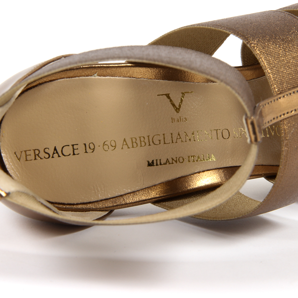 V 1969 Italia Womens Ankle Strap Sandal Bronze ELSA