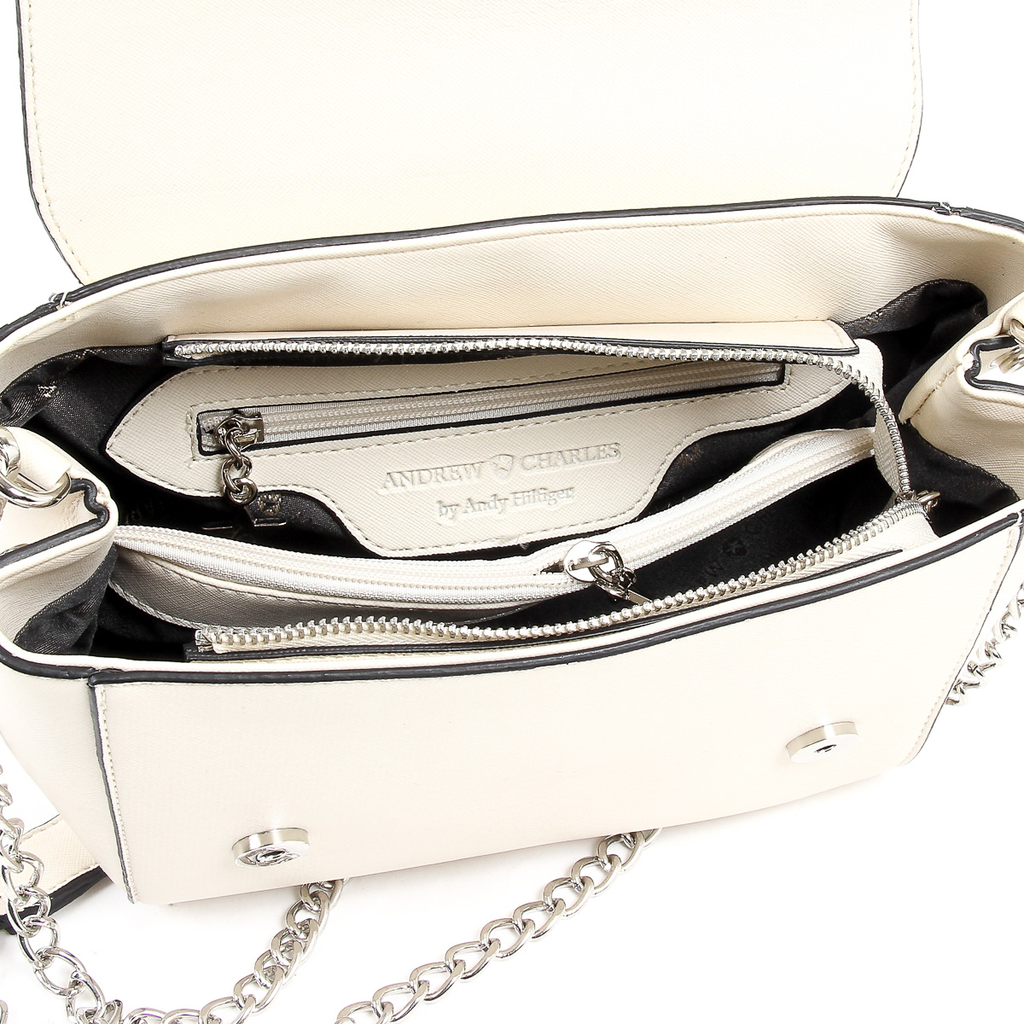 Andrew Charles Womens Handbag Beige VERA