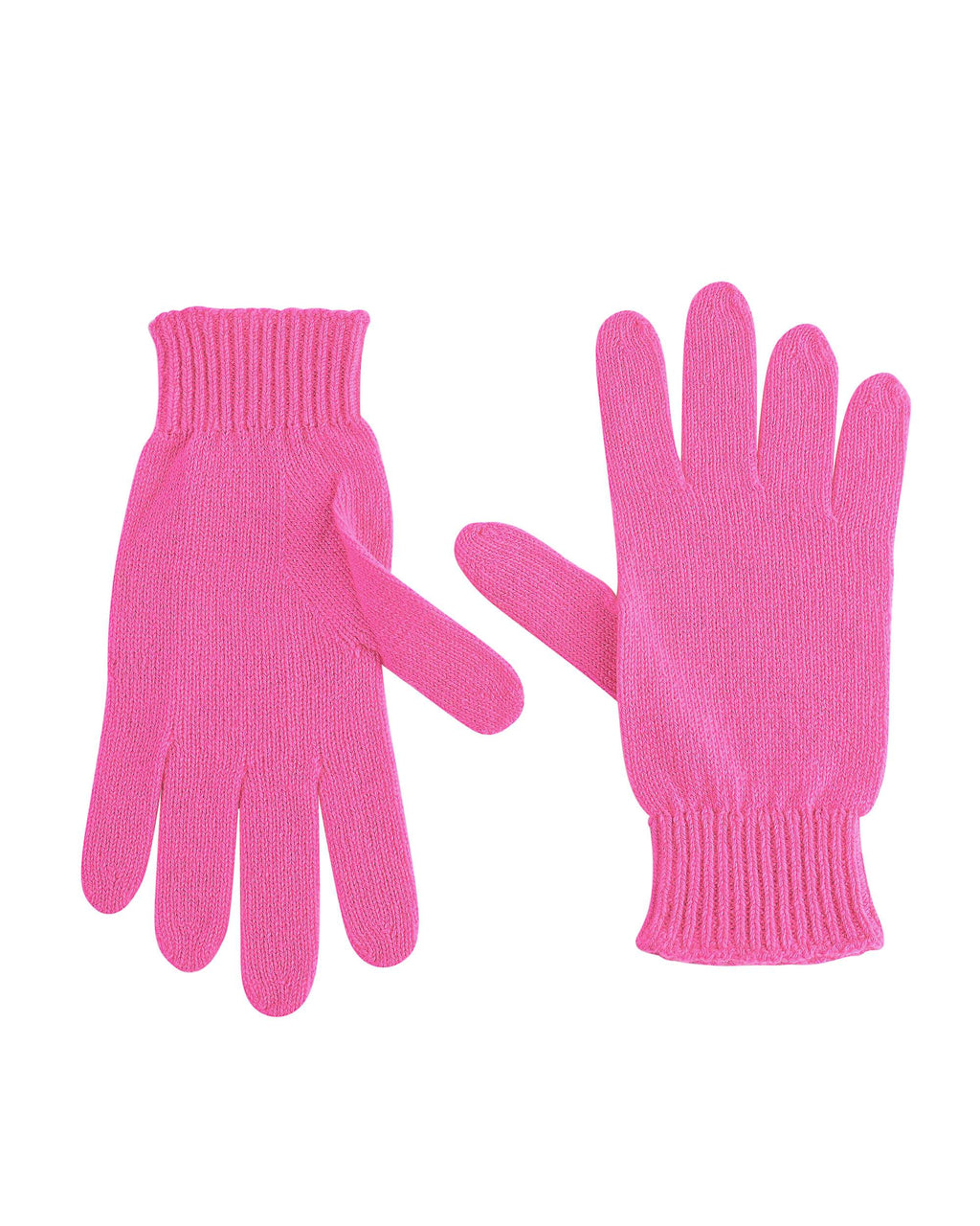 Guantes cortos de cachemira para mujer Crown of Edinburgh COE 001 PINK FLUO