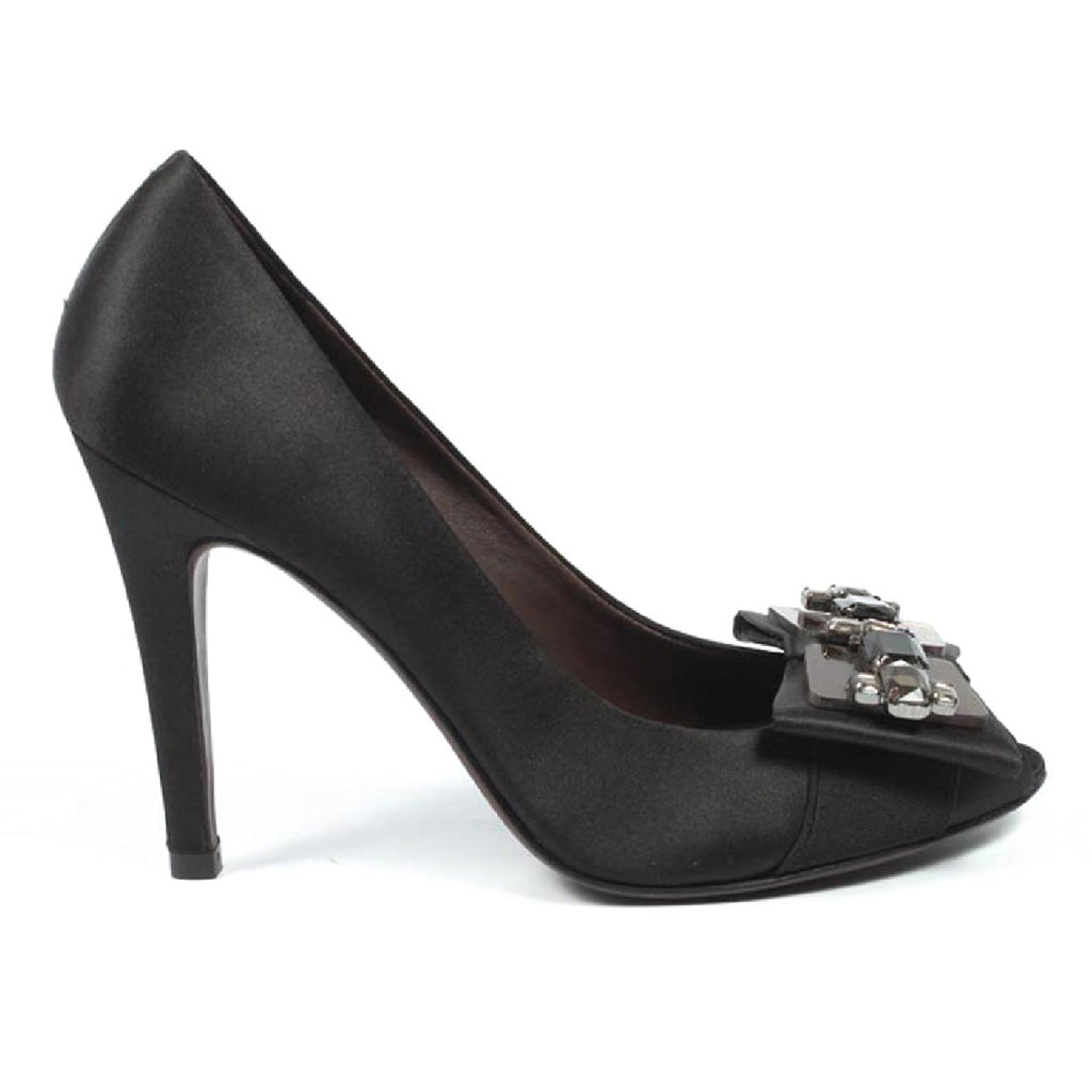 Zapatos de salón Max Azria para mujer con punta abierta MA-ISHA BLACK