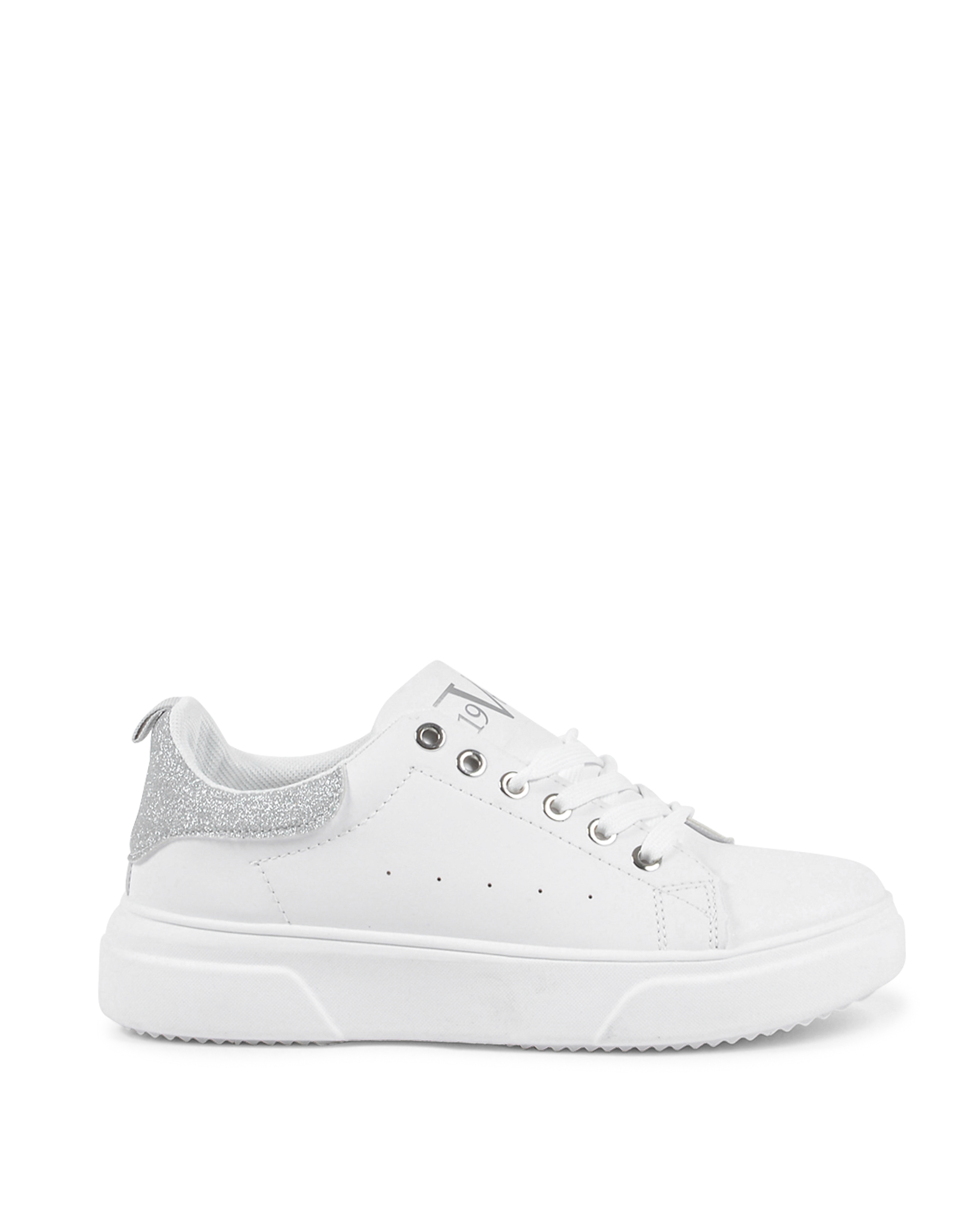 19V69 Italia Zapatillas de mujer V853 BIANCO ARGENTO