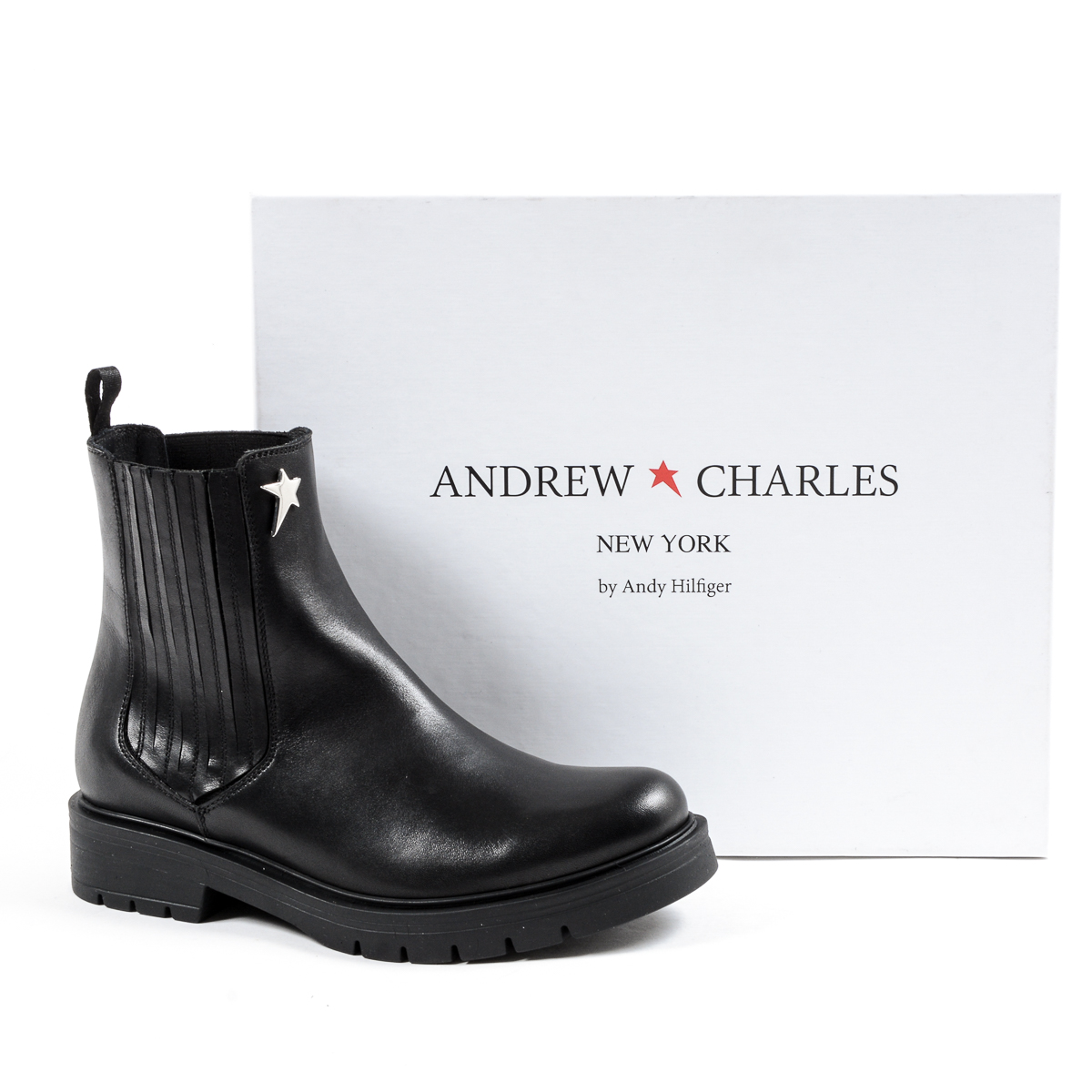 Andrew Charles Womens Ankle Boot Black HAYLEY