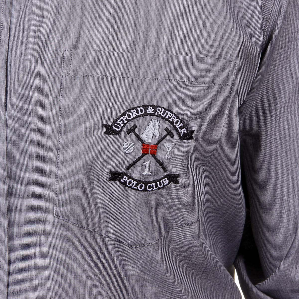 Camisa de hombre del Ufford & Suffolk Polo Club USC02 B2 NERO