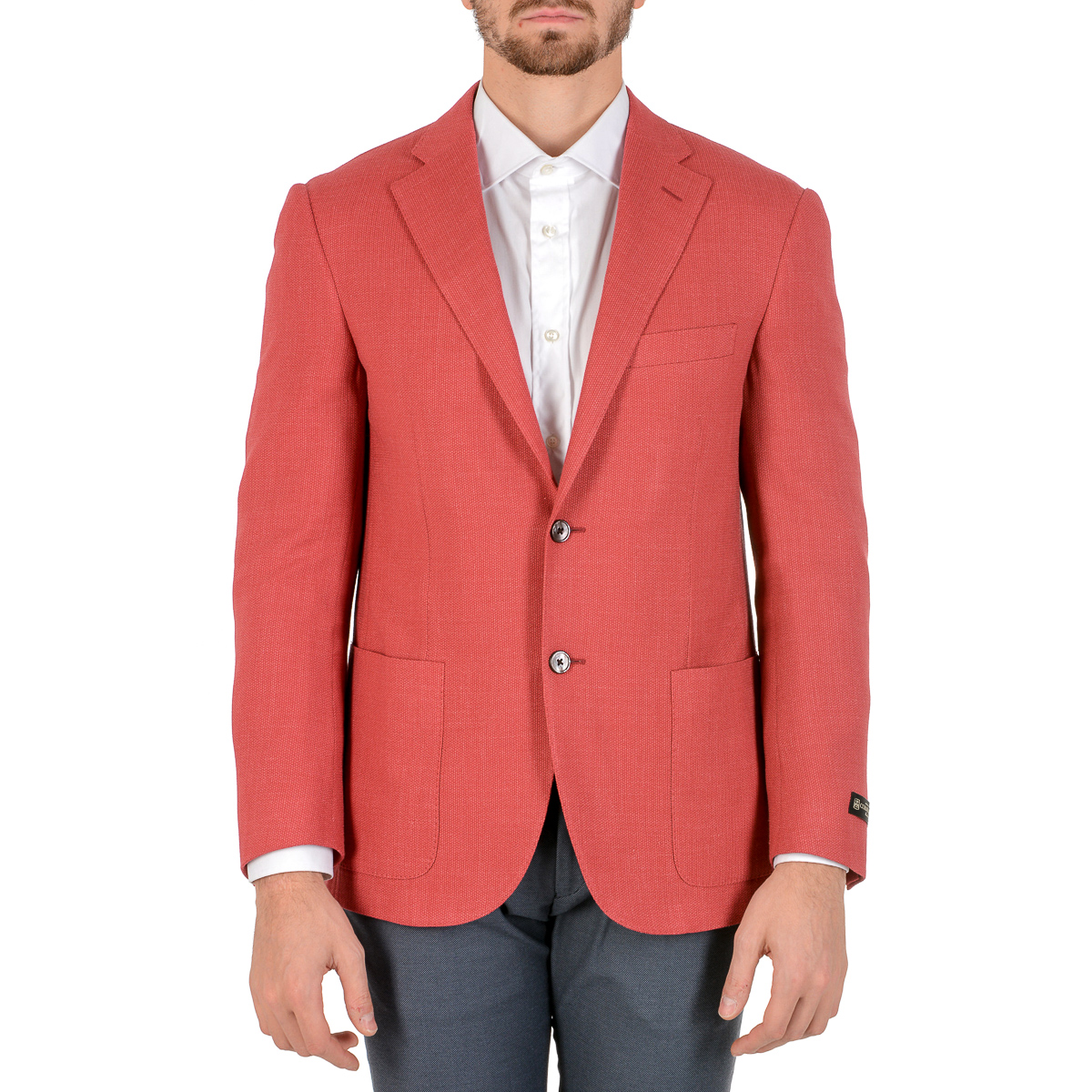 Corneliani Mens Jacket Long Sleeves Coral