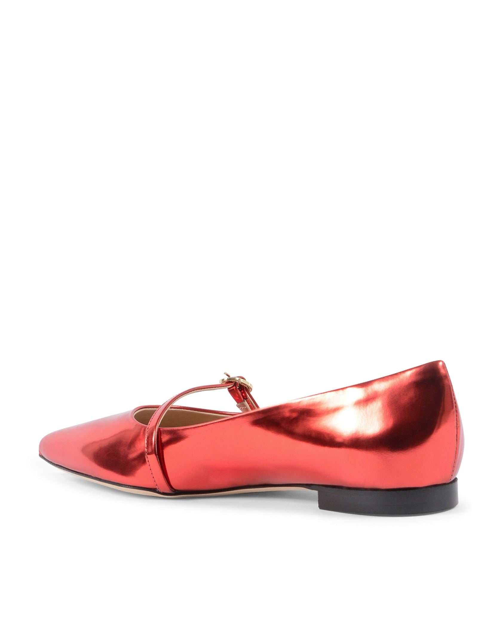 Mary Janes con espejo de roca - Rojo