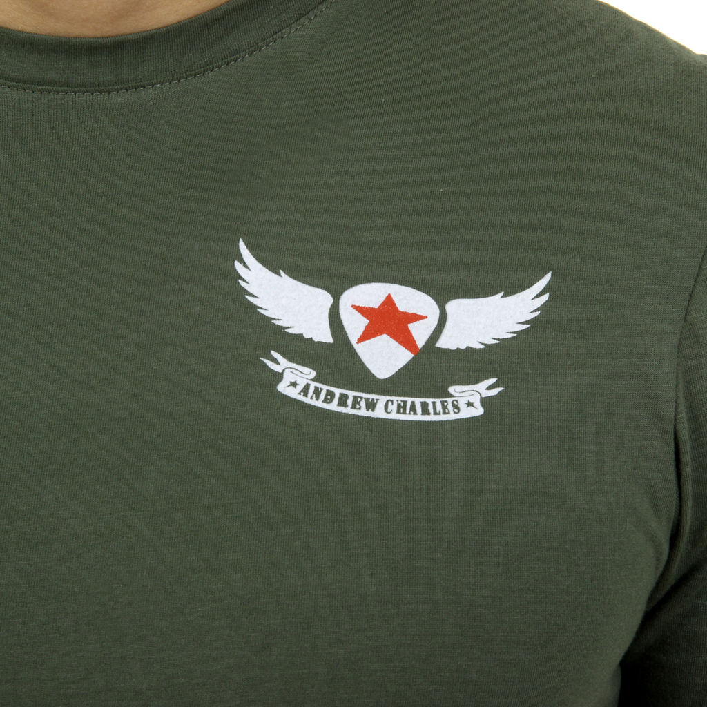 Camiseta Andrew Charles para hombre, manga corta, cuello redondo, verde, KEITA