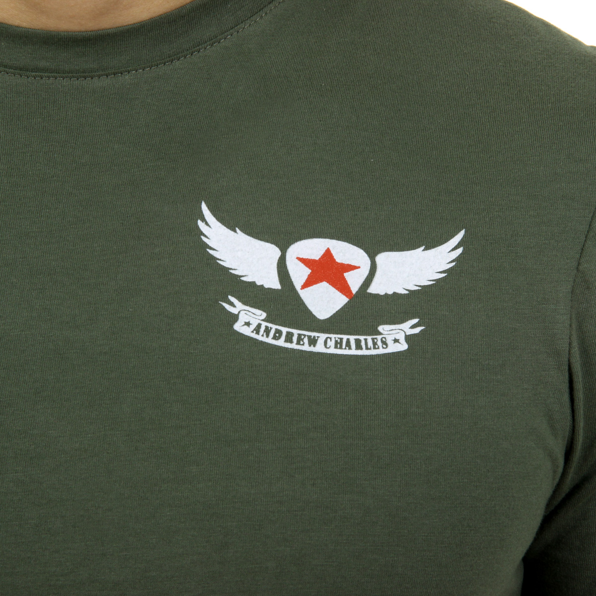 Camiseta Andrew Charles para hombre, manga corta, cuello redondo, verde, KEITA