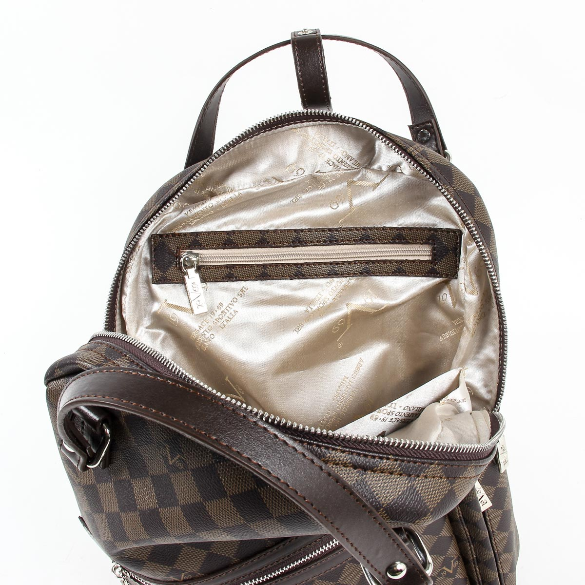 Mochila de moda para hombre V 1969 Italia V1969016 CAFÉ CAFÉ