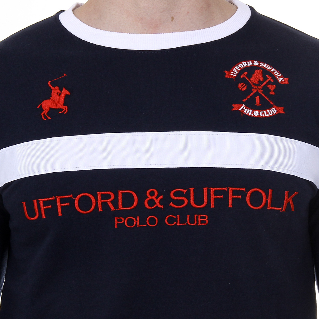 Suéter de hombre Ufford & Suffolk Polo Club de manga larga y cuello redondo