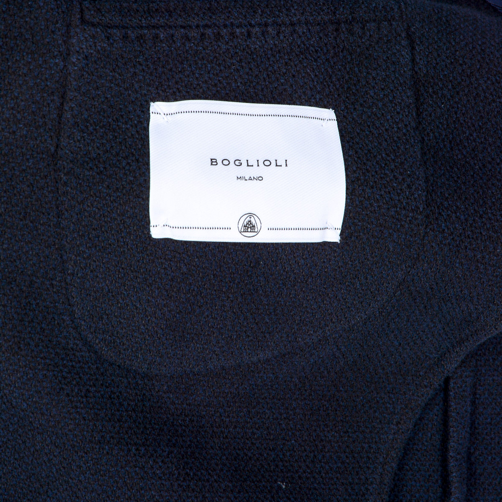 Chaqueta Boglioli Milano para hombre, manga larga, azul oscuro