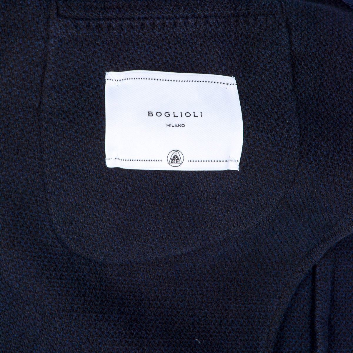 Chaqueta Boglioli Milano para hombre, manga larga, azul oscuro