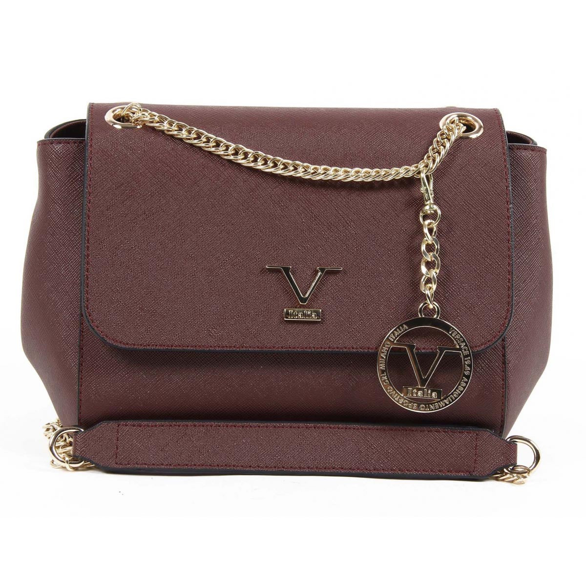 Bolso de mano para mujer V 1969 Italia VE014 ROJO CLARET