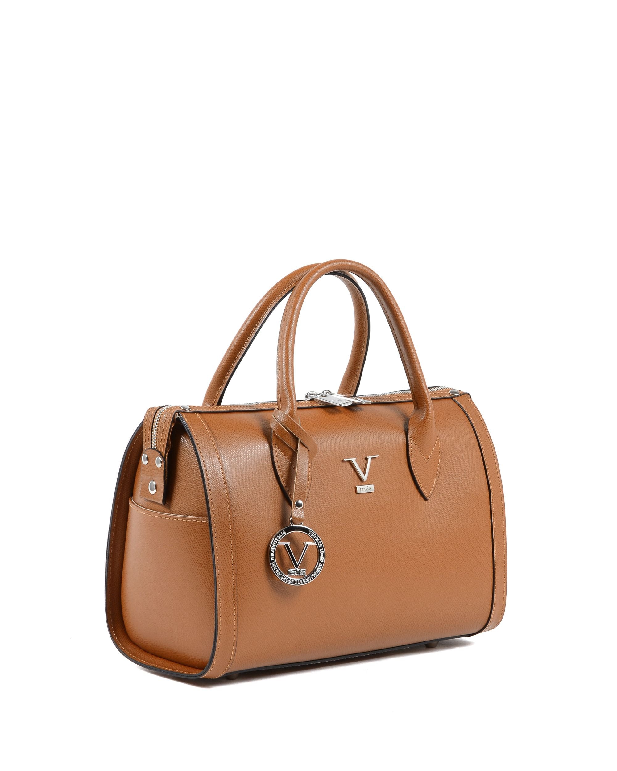 V Italia Womens Handbag Tan V014-S PALMELLATO CUOIO