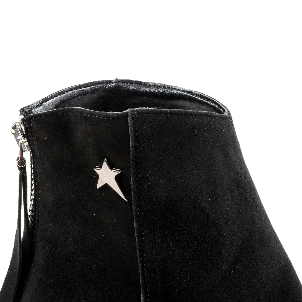 Andrew Charles Womens Heeled Ankle Boot Black LINDA