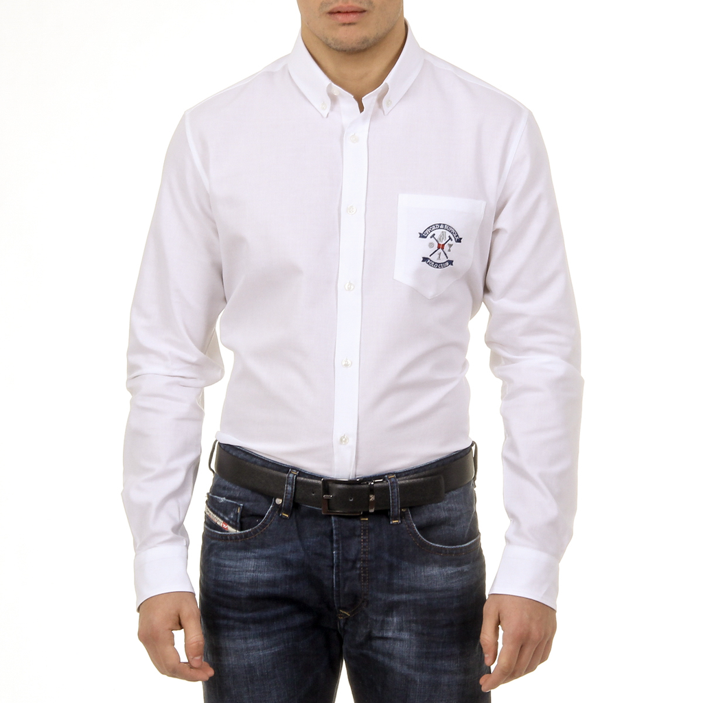 Camisa de hombre del Ufford & Suffolk Polo Club USC03 C1 BIANCO