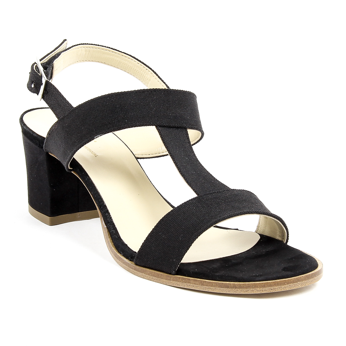 Sandalia V 1969 Italia para mujer, color negro, PERLA