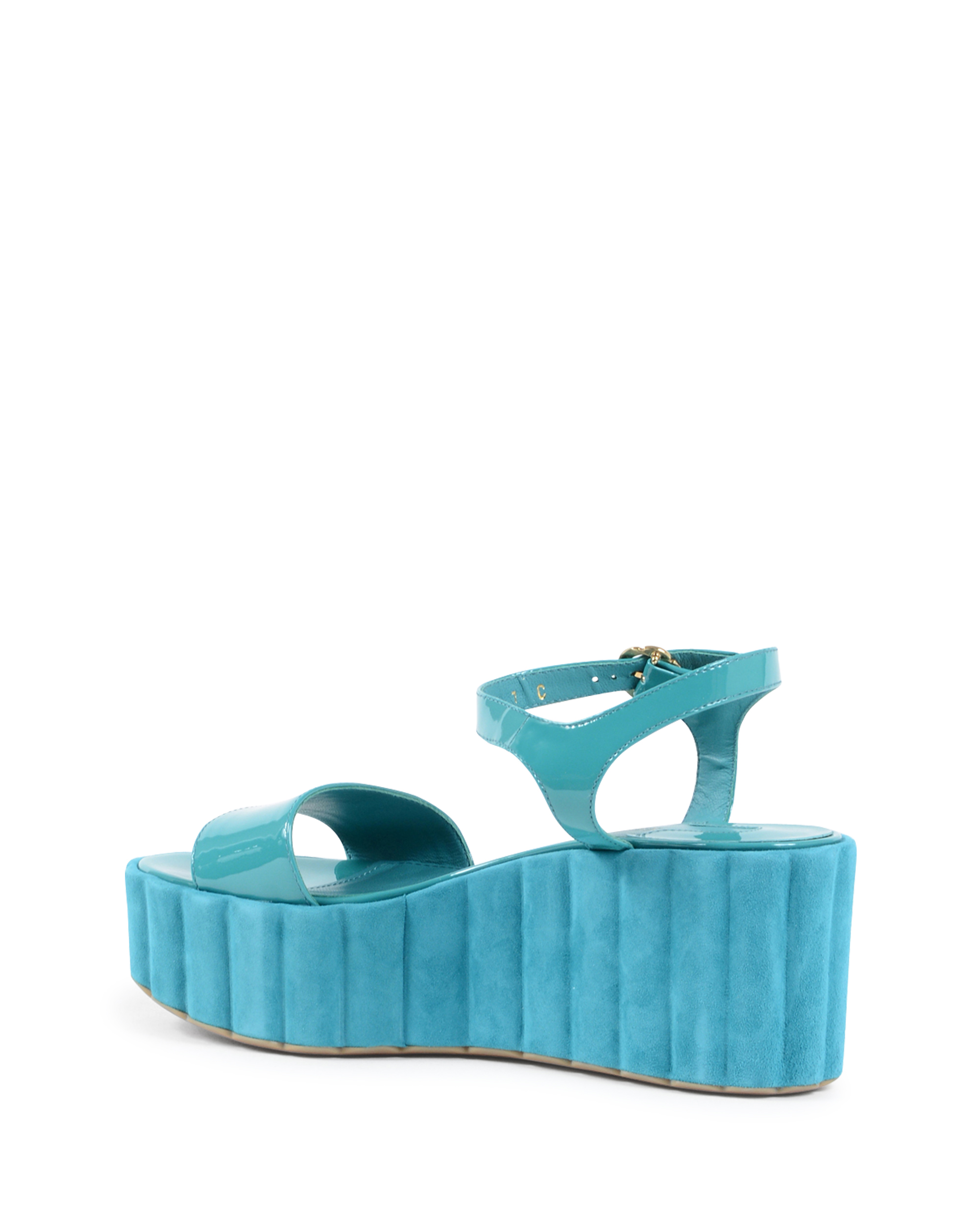 Salvatore Ferragamo Sandalia con Cuña Mujer Azul Claro TROPEA