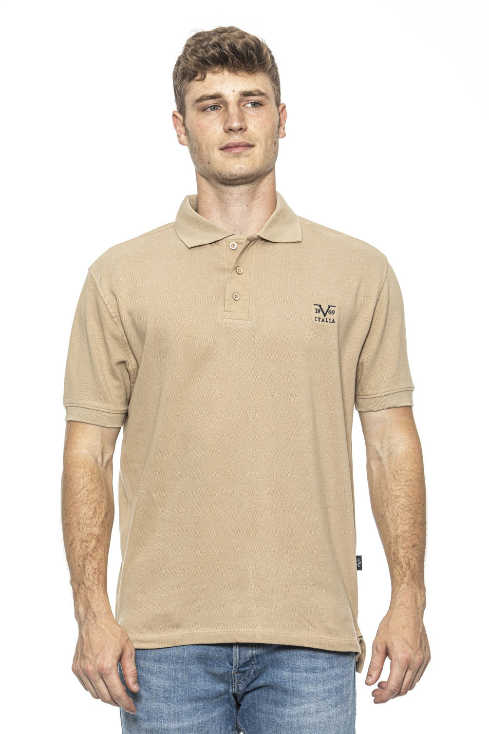 19V69 Italia Polo Hombre Beige RICAMO BEIGE