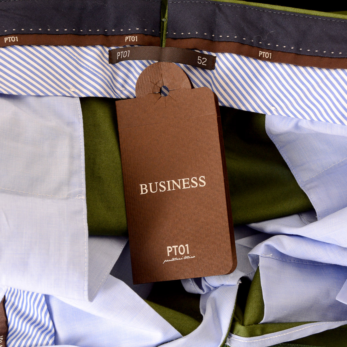 PT01 Pantalones de hombre Verde BUSINESS