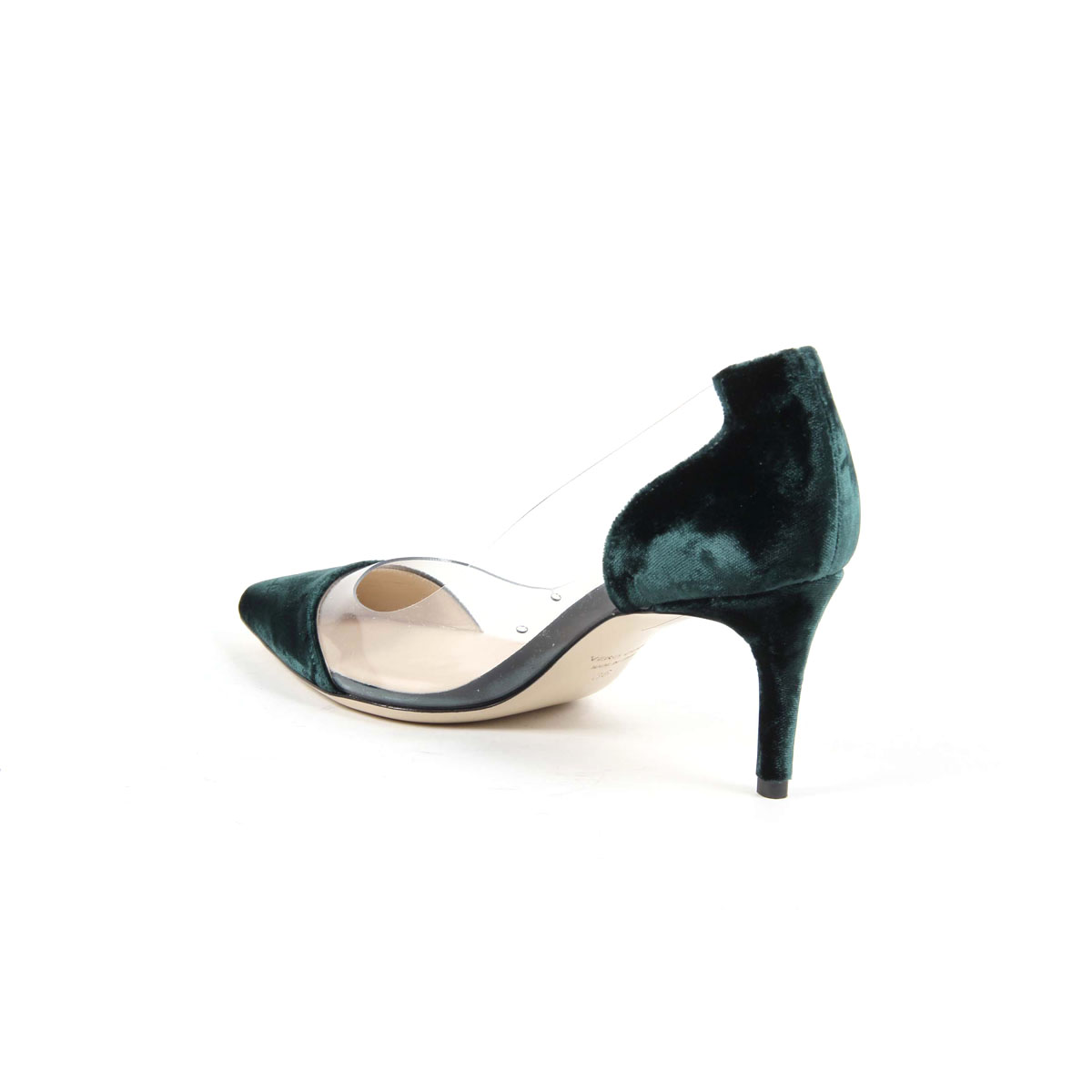 Zapatos de salón para mujer V 1969 Italia 3105124 VELLUTO 301 VERDE