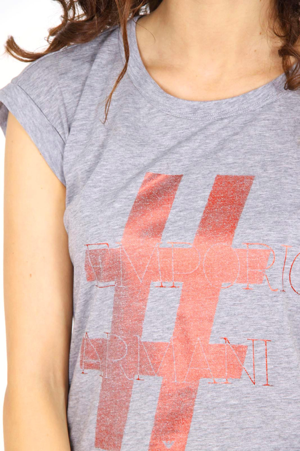 Camiseta de manga corta para mujer Emporio Armani AGH64 CQ C2