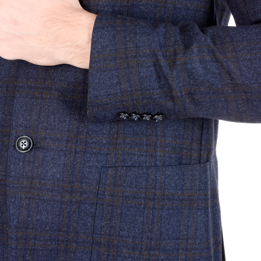 Chaqueta Barba Napoli para hombre de manga larga azul