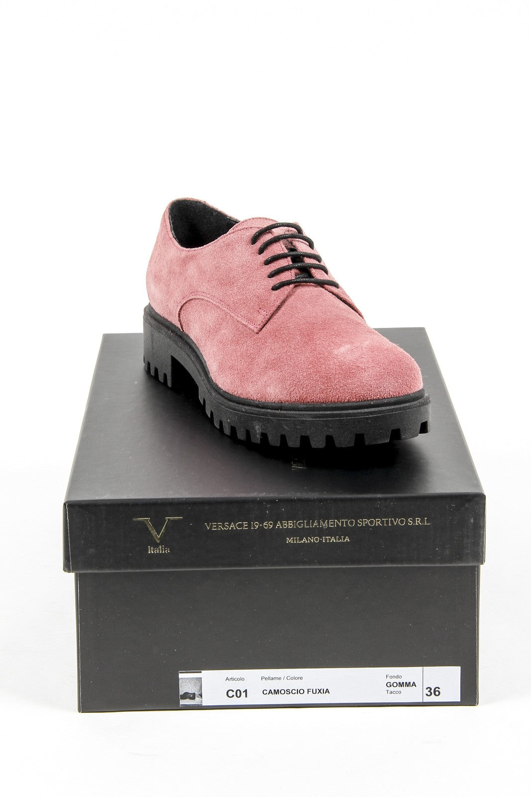 Zapato con cordones para mujer V 1969 Italia C01 CAMOSCIO FUXIA