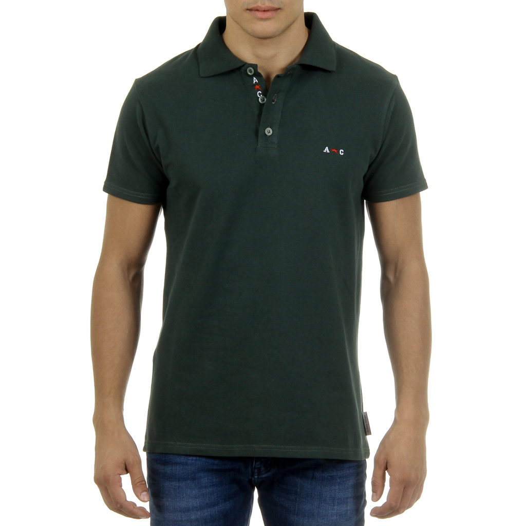 Polo Andrew Charles de manga corta para hombre verde SEFU