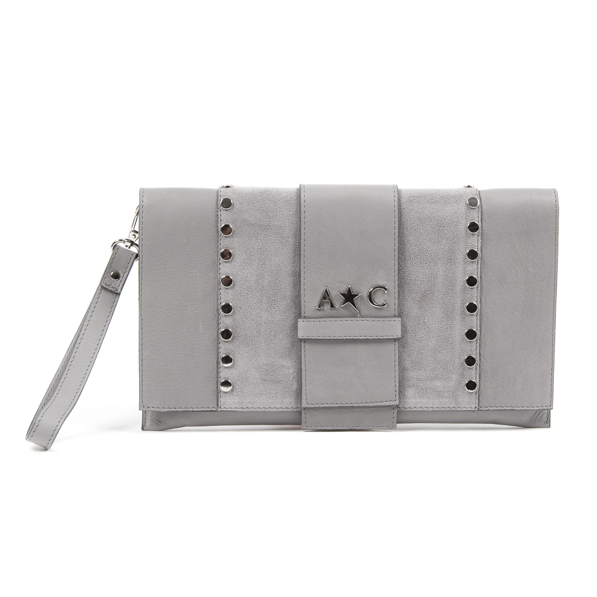 Bolso de mano Andrew Charles para mujer, gris, CORY