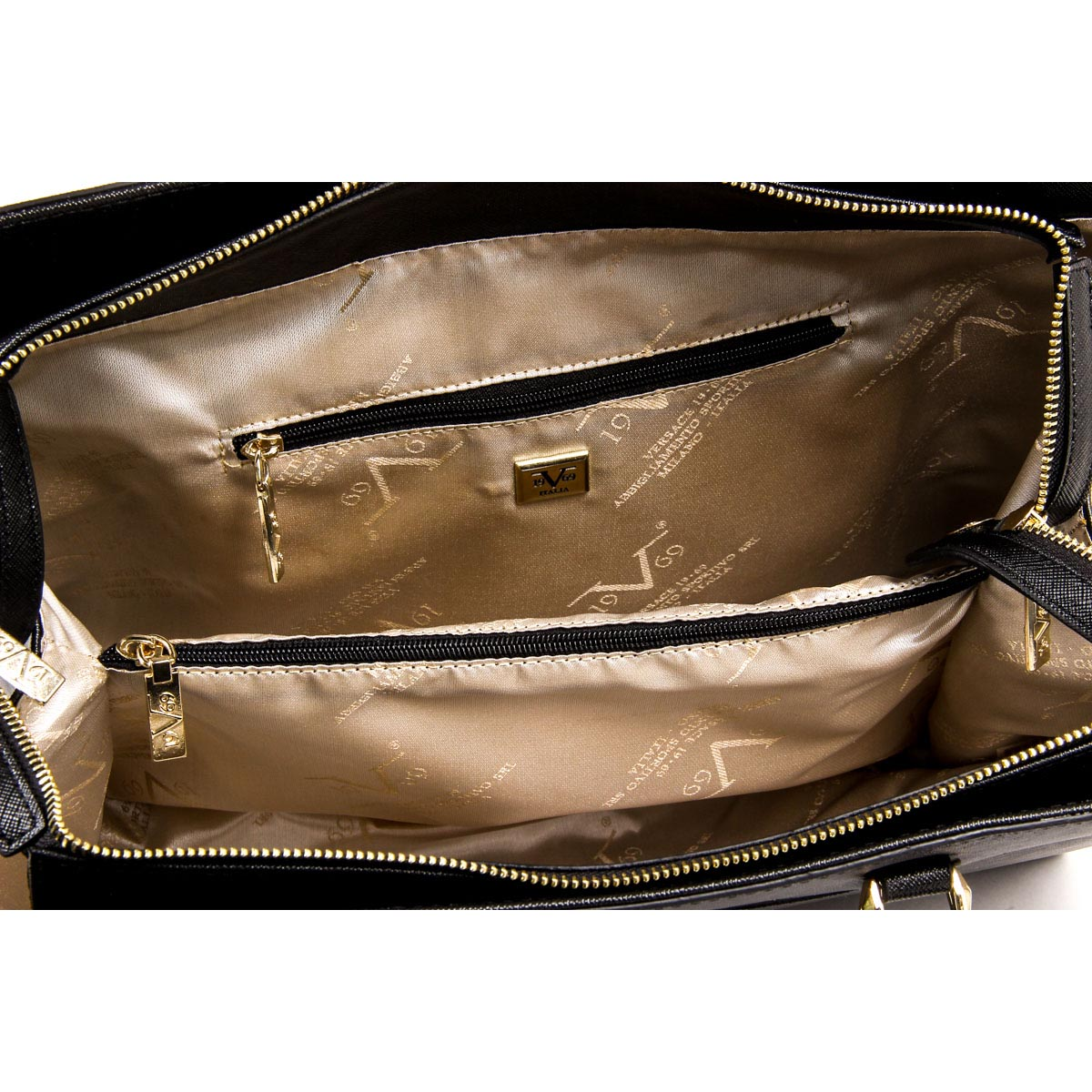 Bolso de mano para mujer V 1969 Italia V1969002 NEGRO