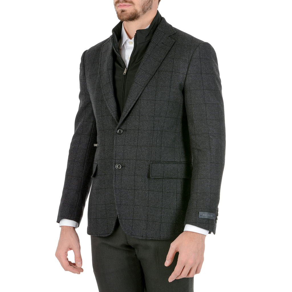 Chaqueta Pal Zileri para hombre, manga larga, gris oscuro