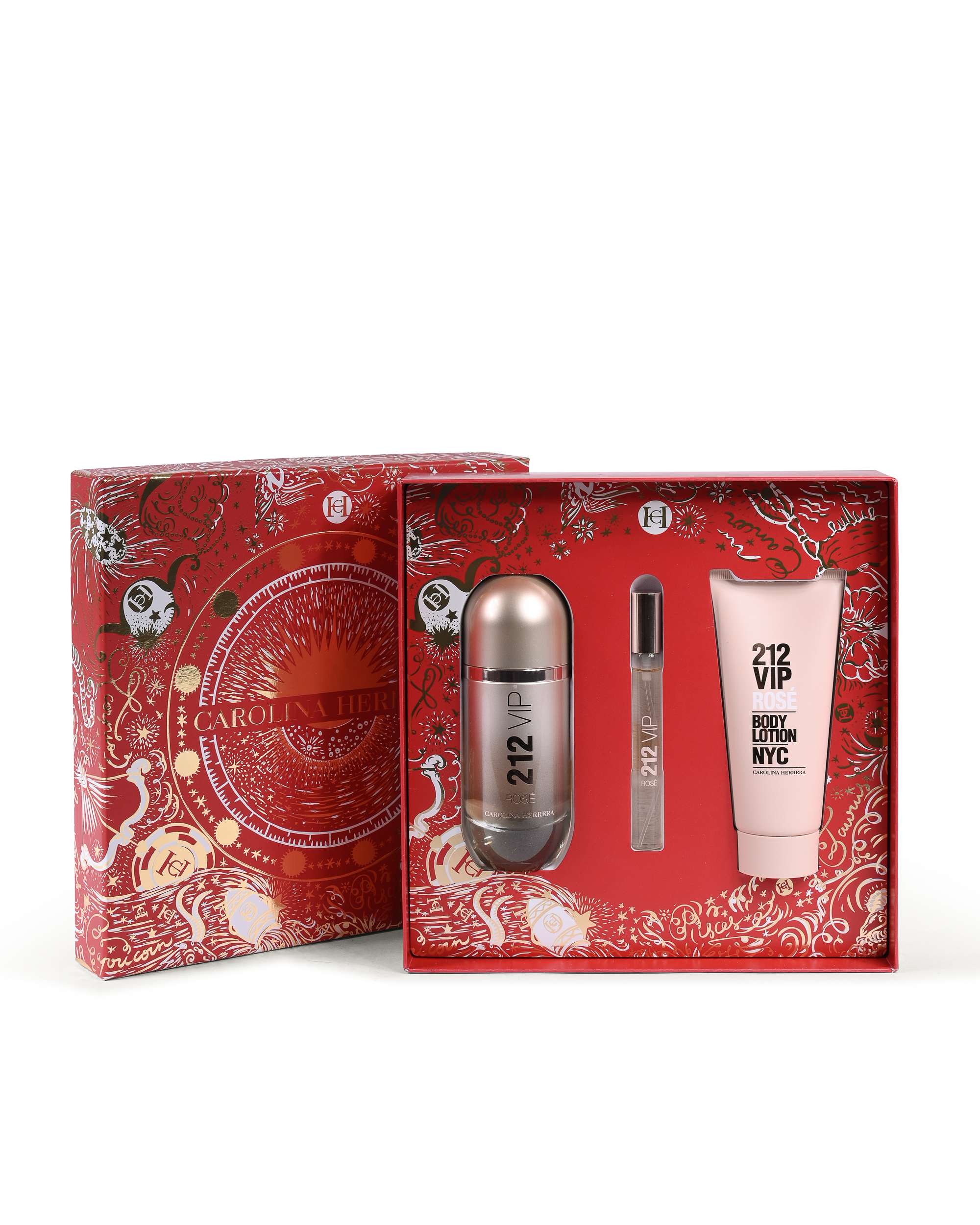Set de perfume y loción corporal Vip Rose de Carolina Herrera