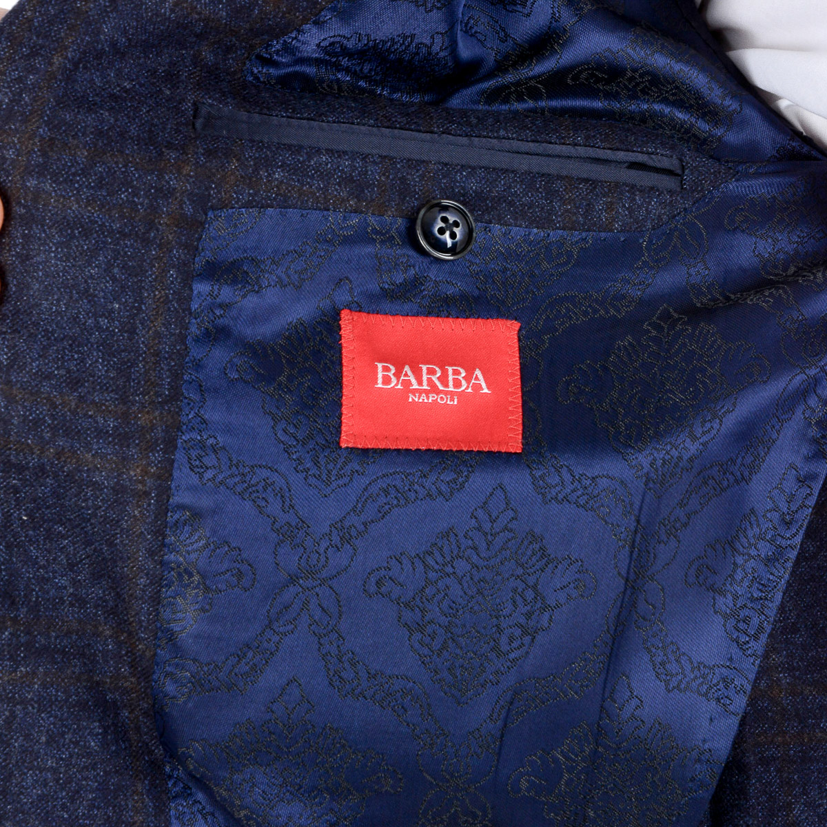 Chaqueta Barba Napoli para hombre de manga larga azul